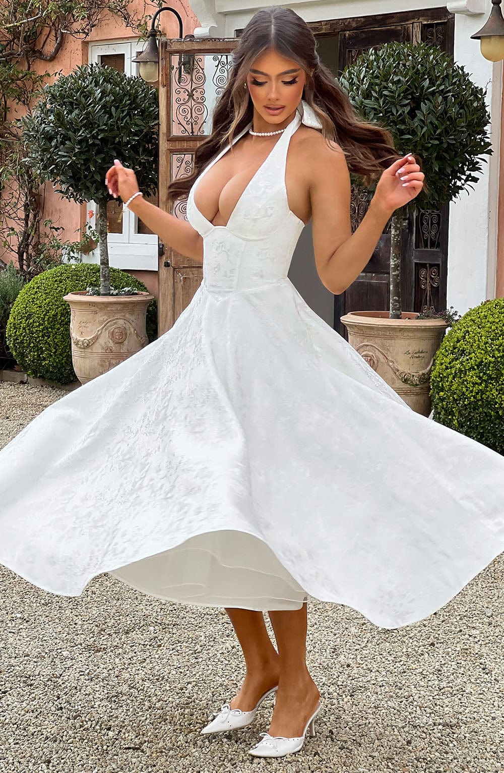 Ara™ - MIDI DRESS WITH HALTER NECKLINE
