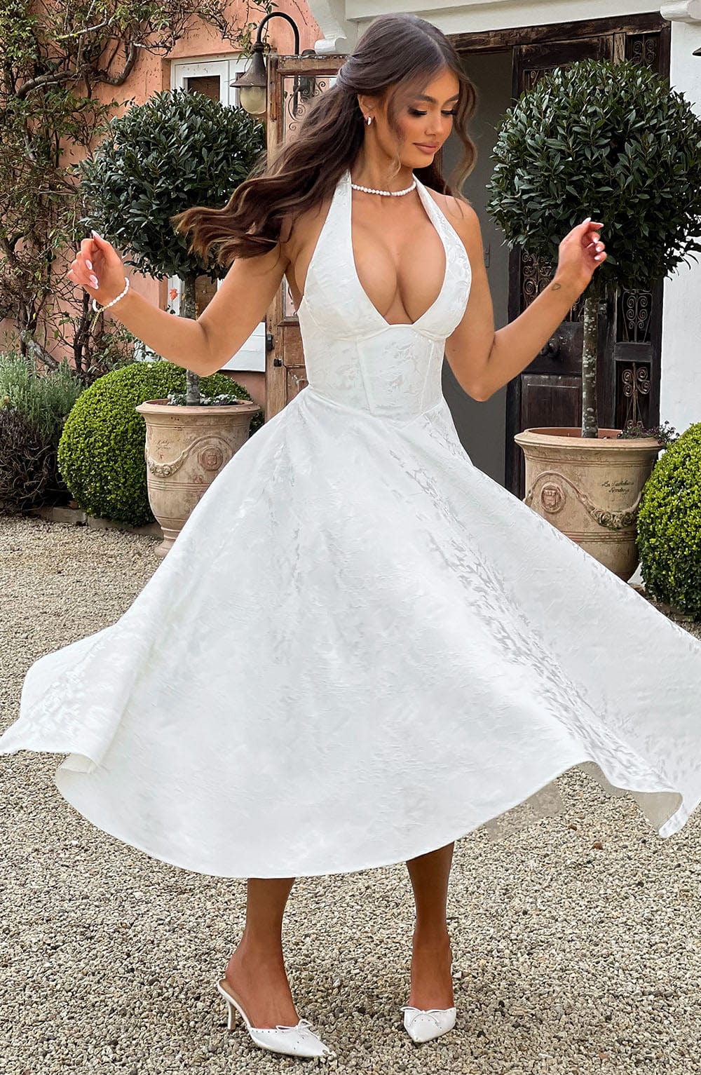 Ara™ - MIDI DRESS WITH HALTER NECKLINE