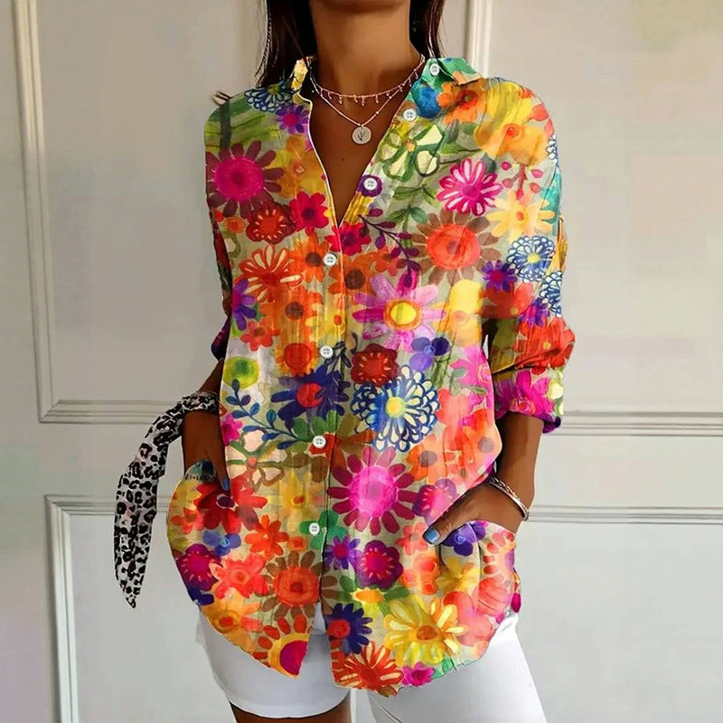 Joan™ - VINTAGE FLORAL BLOUSE WITH A CLASSIC SILHOUETTE