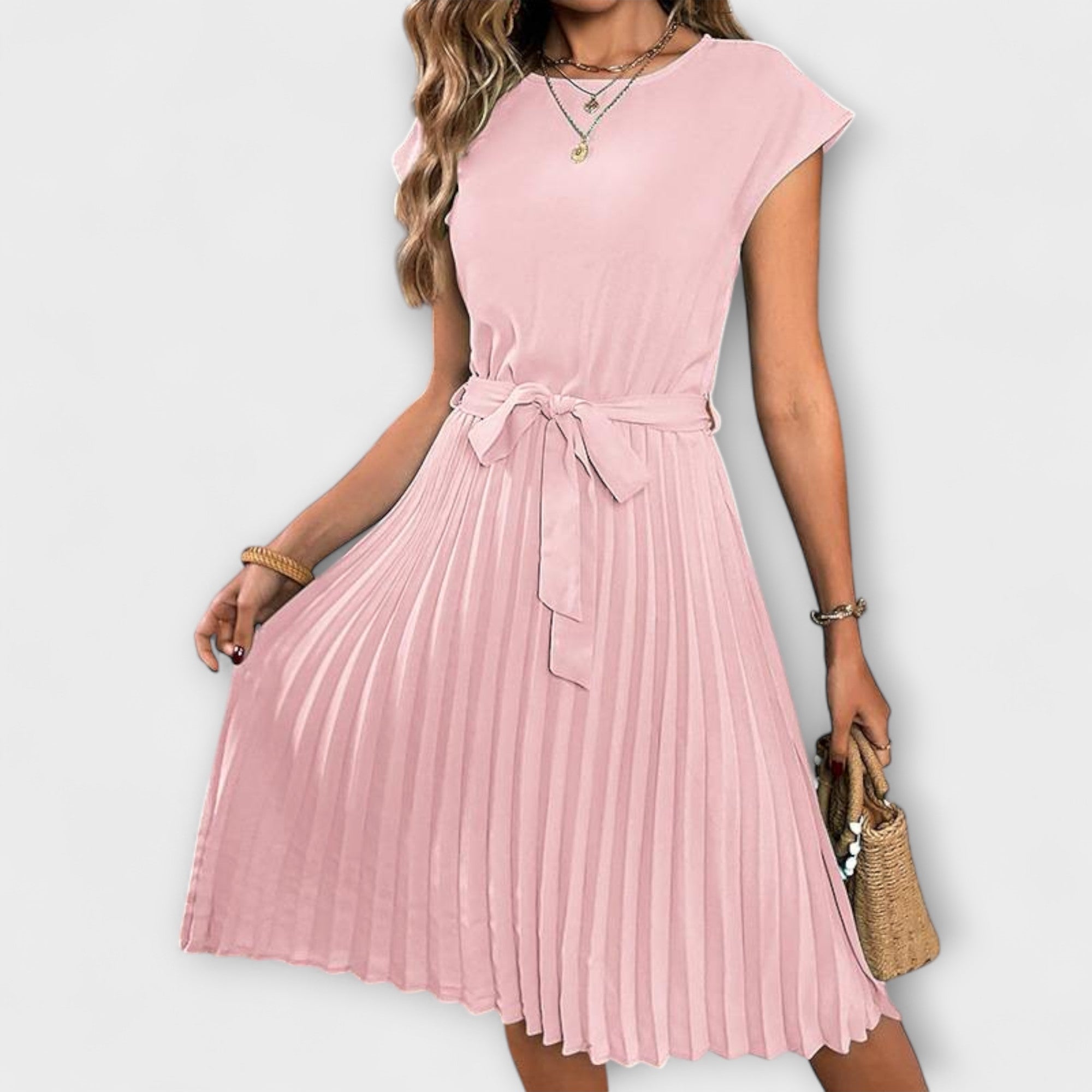 Sarah™ - ELEGANT MIDI DRESS WITH FLATTERING SILHOUETTE