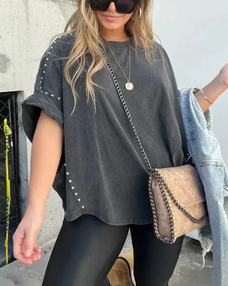 BELLA™ - STUDDED OVERSIZED TEE