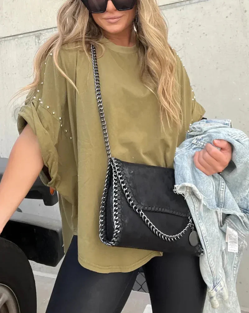 BELLA™ - STUDDED OVERSIZED TEE