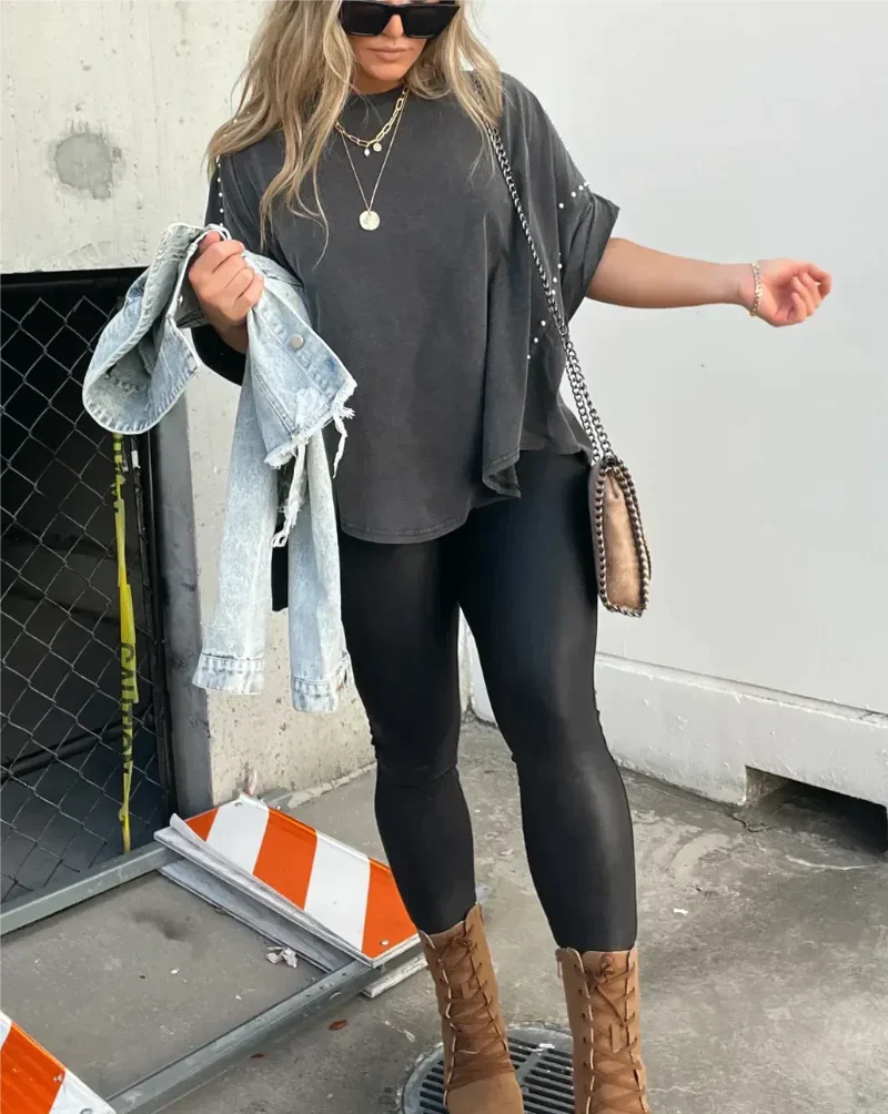 BELLA™ - STUDDED OVERSIZED TEE