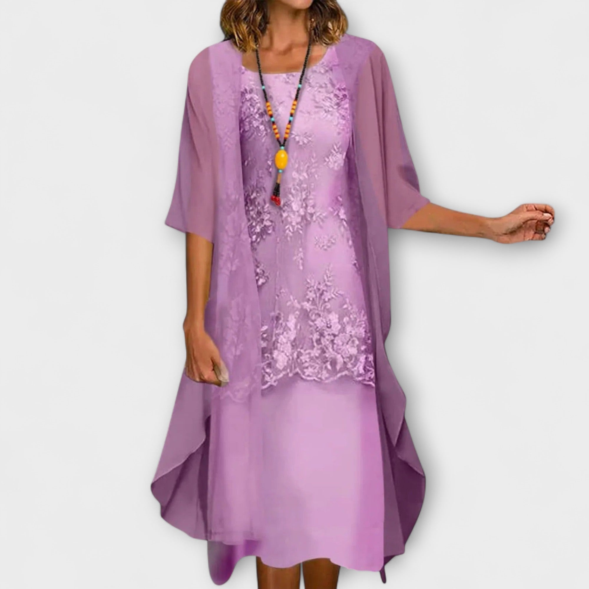 Ashki™ - ELEGANT DRESS WITH FLATTERING SILHOUETTE