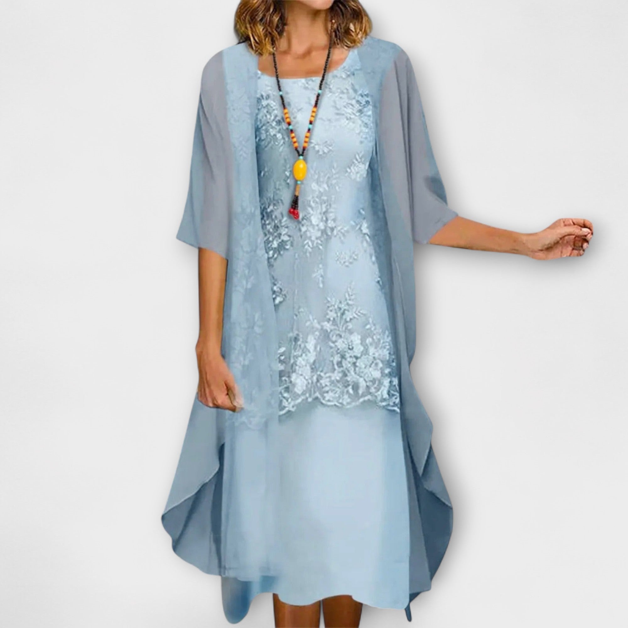 Ashki™ - ELEGANT DRESS WITH FLATTERING SILHOUETTE