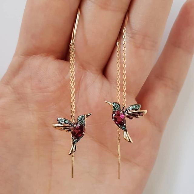 Elsie™ - ELEGANT HUMMINGBIRD SHAPED EARRINGS WITH SPARKLING ZIRCONIA
