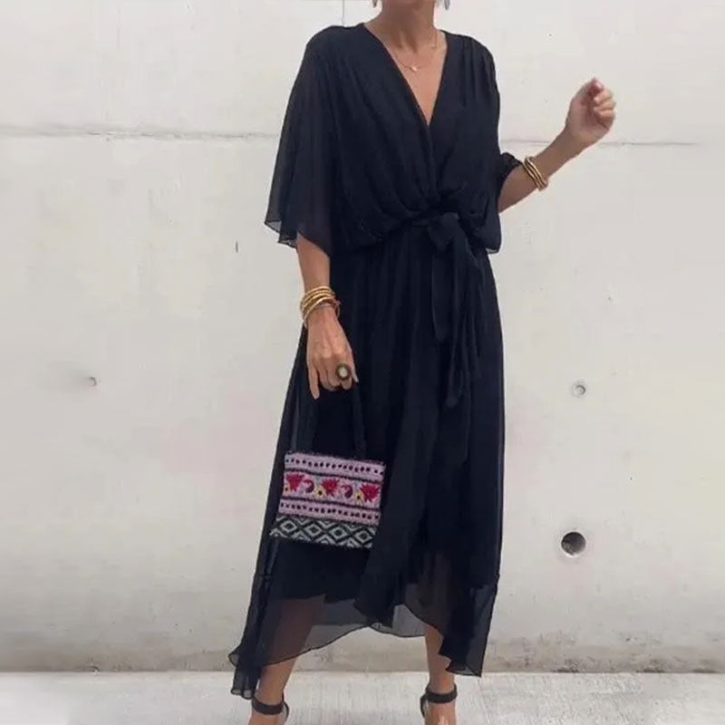 ALINTA™ - V-NECK MIDI DRESS